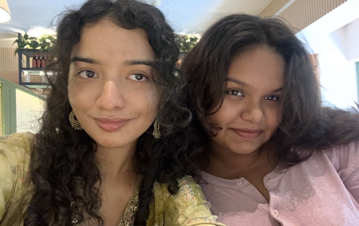 The two of us, dressed up